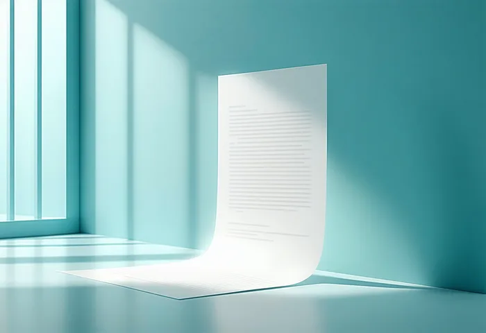 AI-assisted clinical note generation concept showing document with AI suggestion highlights