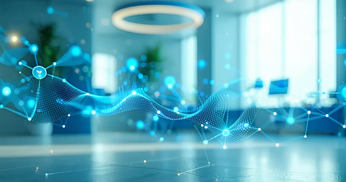 Connected healthcare systems concept representing EHR interoperability in skilled nursing facilities